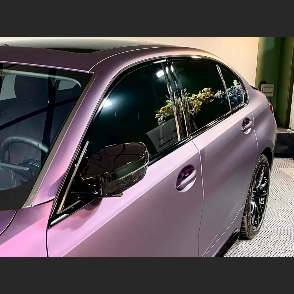 Ravoony Plus Ultimate Flat Magic Purple Car Vinyl Wrap BMW 3 Series Wrap