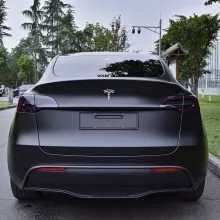 Matte Black Car Vinyl Wrap Tesla Model Y Wrap