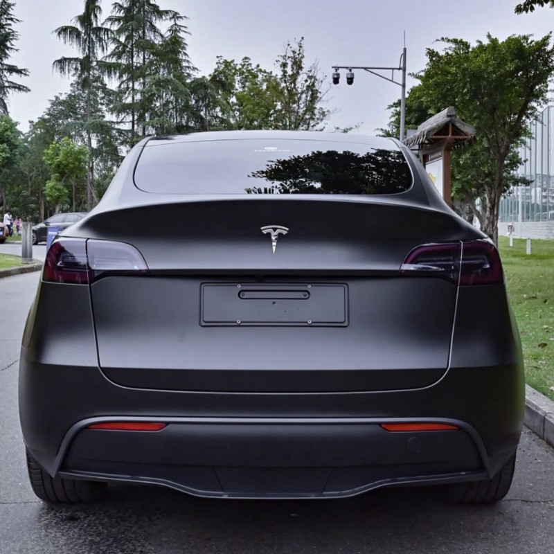 Matte Black Car Vinyl Wrap Tesla Model Y Wrap
