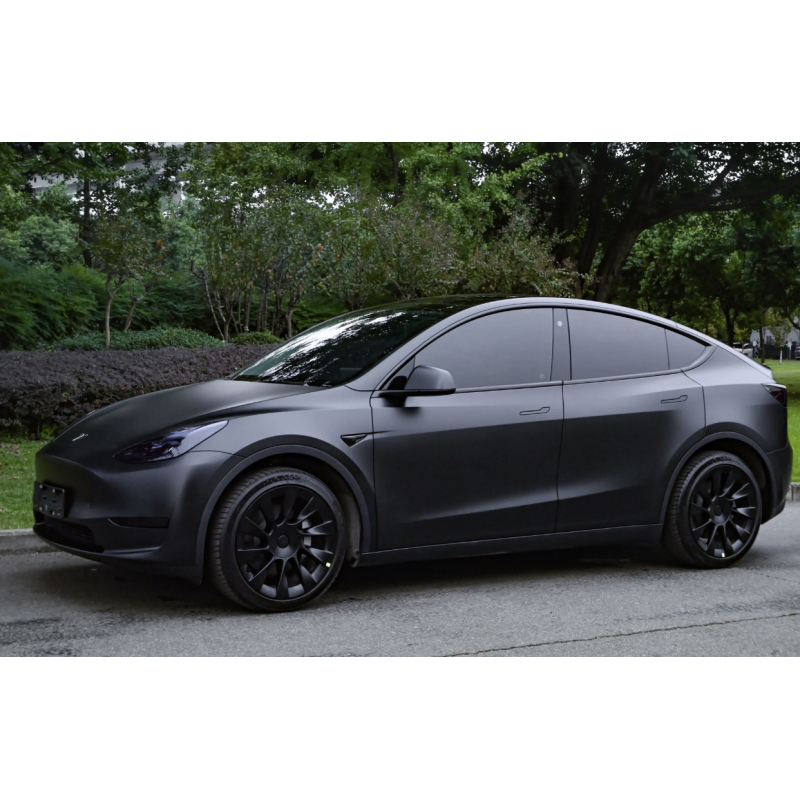 Matte Black Car Vinyl Wrap Tesla Model Y Wrap