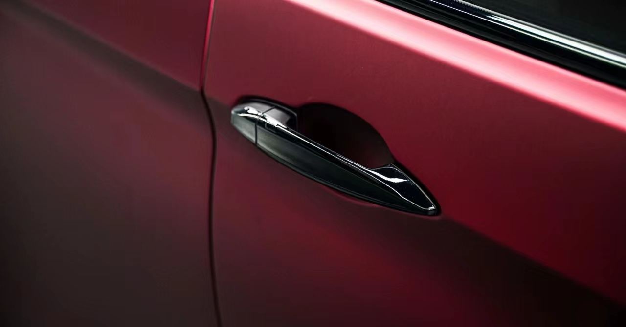 Ravoony Plus PET Matte Chrome Romanee Red Vinyl Car Wrap BMW X6 Wrap