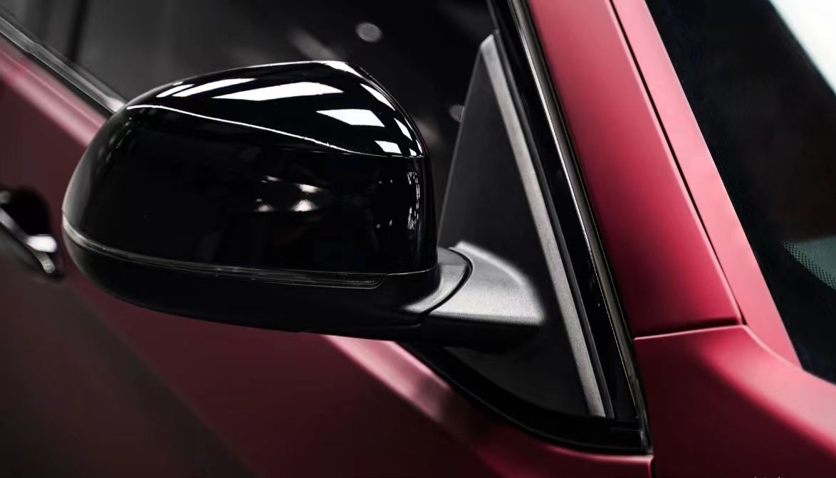 Ravoony Plus PET Matte Chrome Romanee Red Vinyl Car Wrap BMW X6 Wrap