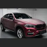 Ravoony Plus Matte Chrome Romanee Red Vinyl Car Wrap BMW X6 Wrap