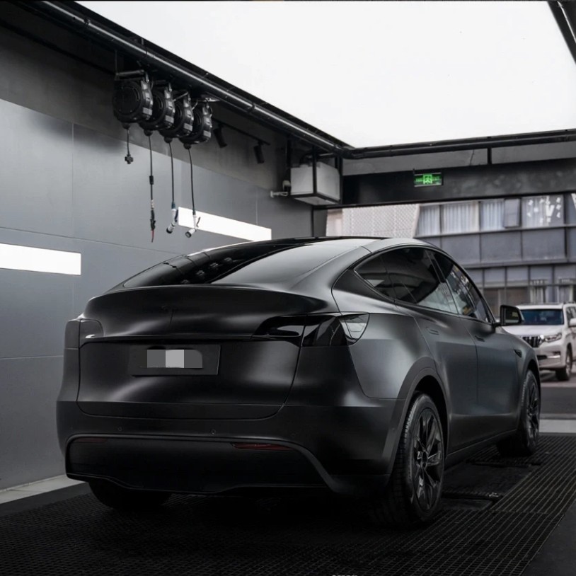Ravoony Plus Satin Black Car Wrap Tesla Model Y Wrap