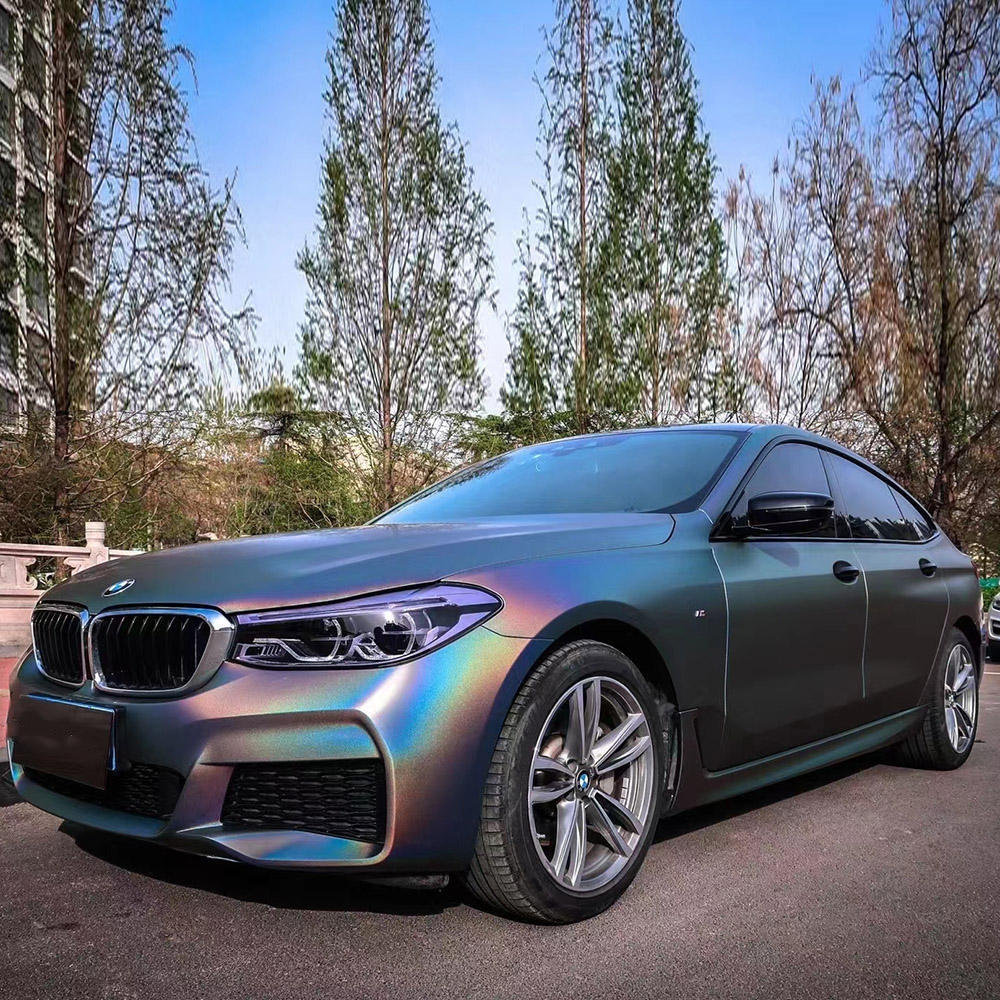 Ravoony Plus Ultimate Flat Laser Grey Car Vinyl Wrap 