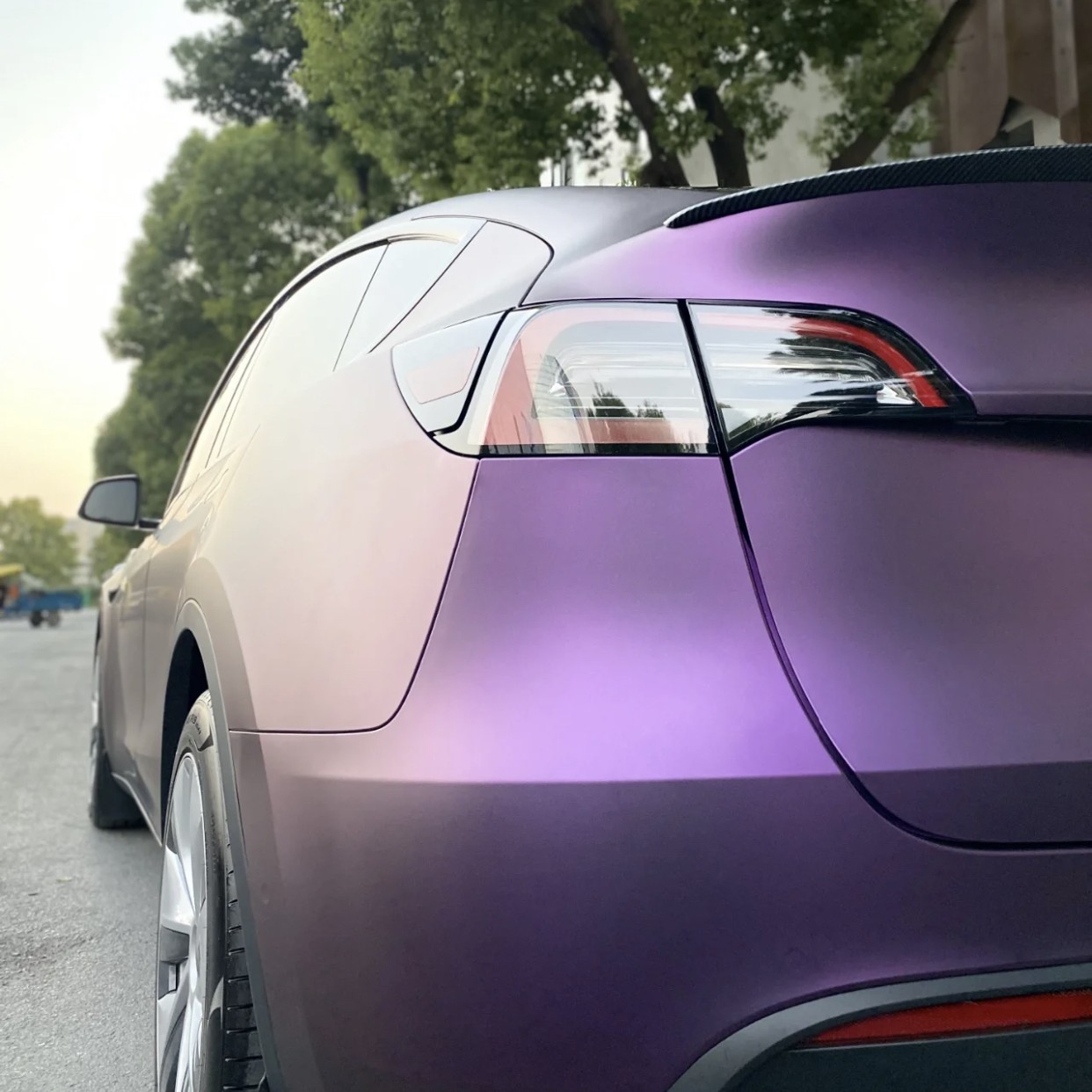 Ravoony Plus Ultimate Flat Magic Purple Car Vinyl Wrap Tesla Model Y Wrap
