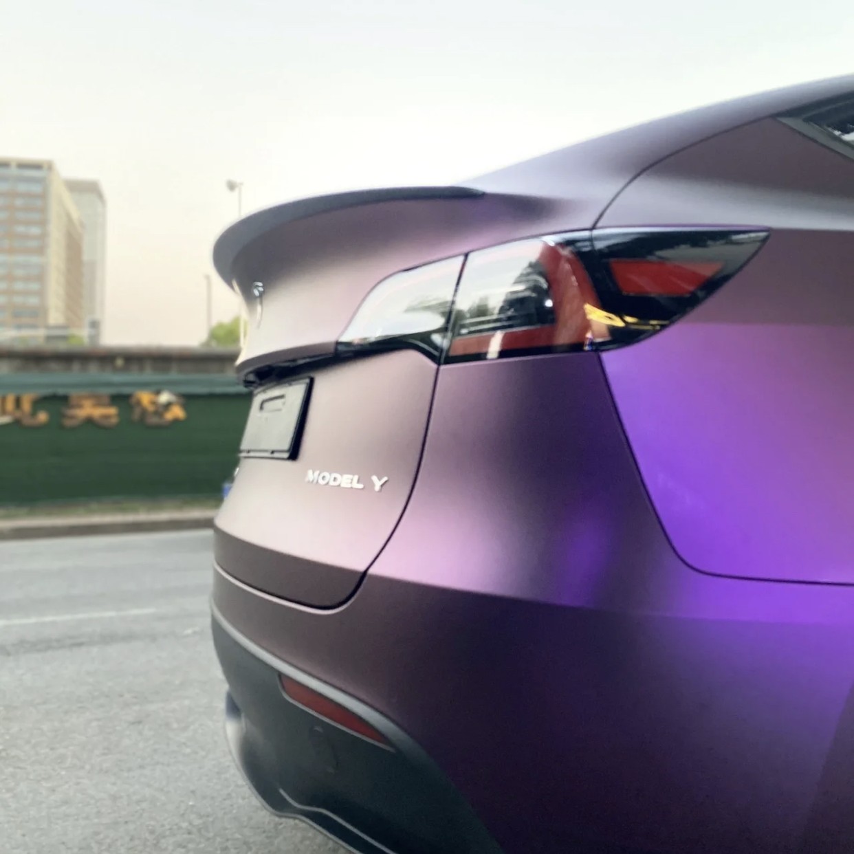 Ravoony Plus Ultimate Flat Magic Purple Car Vinyl Wrap Tesla Model Y Wrap