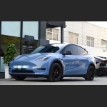 Ravoony Plus Gloss China Blue Car Vinyl Wrap Tesla Model Y Wrap