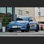Ravoony Plus Gloss China Blue Car Vinyl Wrap Tesla Model Y Wrap