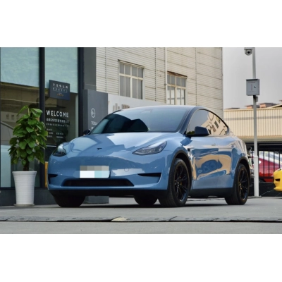 Ravoony Plus Gloss China Blue Car Vinyl Wrap Tesla Model Y Wrap 02