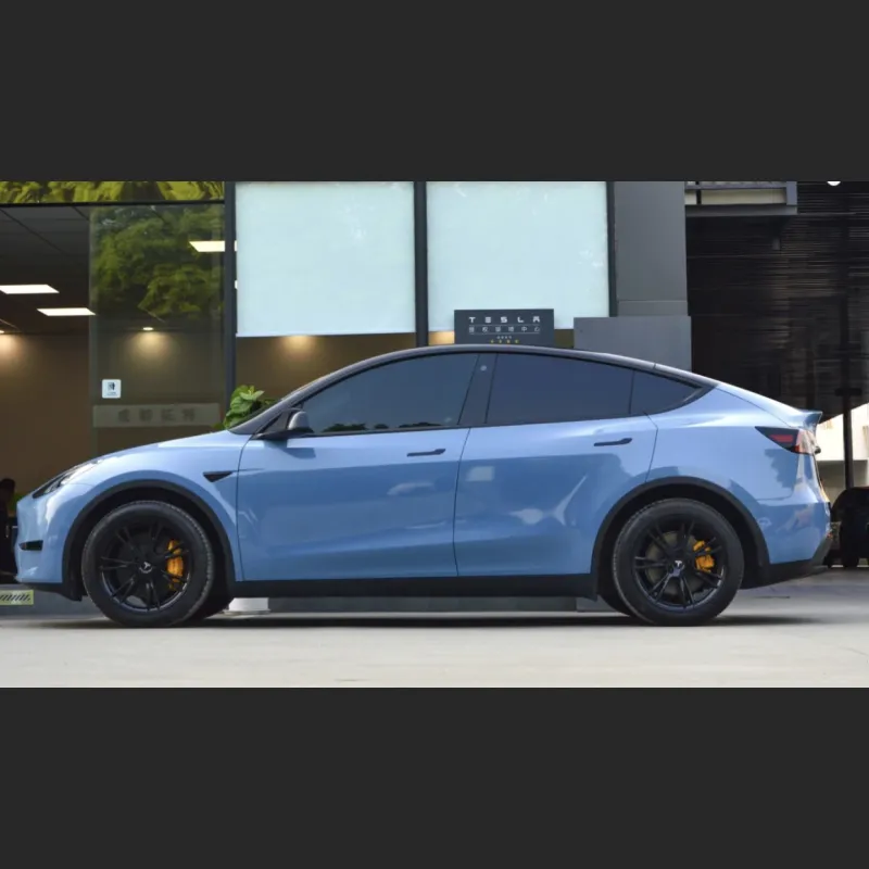 Ravoony Plus Gloss China Blue Car Vinyl Wrap Tesla Model Y Wrap