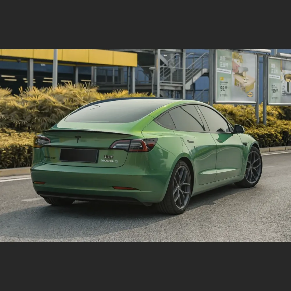  Ravoony Plus Gloss Aston Martin Iridescent Emerald Green Car Wrap Tesla Model Y Wrap