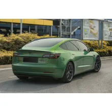 Gloss Aston Martin Iridescent Emerald Green Car Wrap Tesla Model Y Wrap