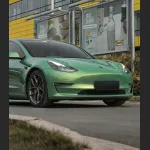  Ravoony Plus Gloss Aston Martin Iridescent Emerald Green Car Wrap Tesla Model Y Wrap