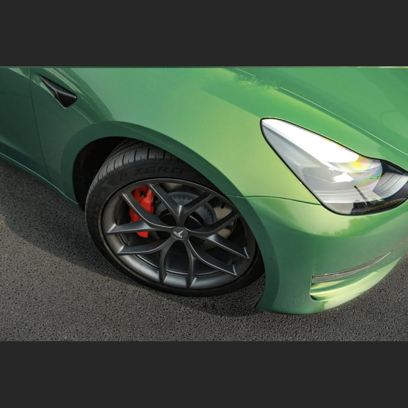  Ravoony Plus Gloss Aston Martin Iridescent Emerald Green Car Wrap Tesla Model Y Wrap