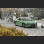  Ravoony Plus Gloss Aston Martin Iridescent Emerald Green Car Wrap Tesla Model Y Wrap