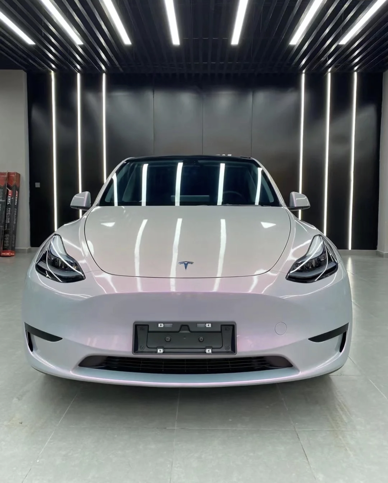 Ravoony Plus Twin Candy Grey Red Color Fliper Car Wrap Tesla Model Y Wrap 