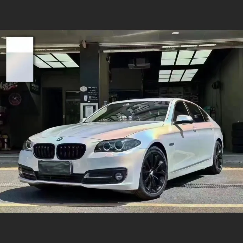 Ravoony Plus Glossy Laser White Car Vinyl Wrap BMW Vinyl Wrap