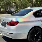 Ravoony Plus Glossy Laser White Car Vinyl Wrap BMW Vinyl Wrap