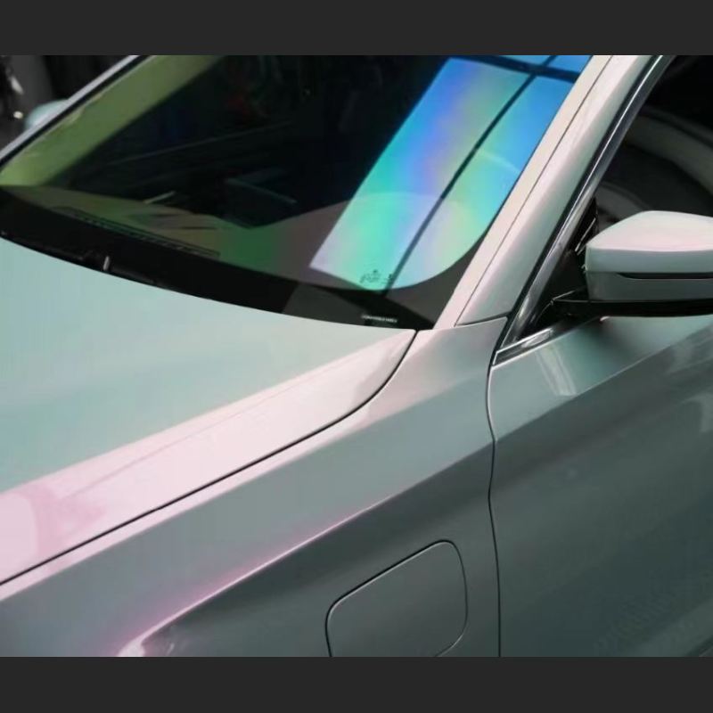 Ravoony Plus Twin Candy Grey Red Color Fliper Car Wrap BMW 5 Series Wrap BMW 530Le