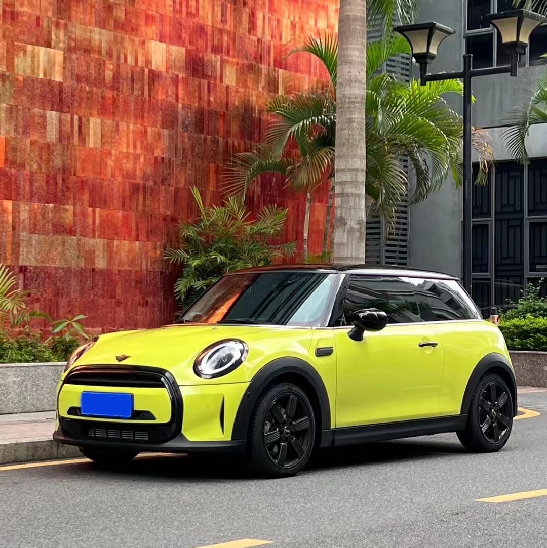 Ravoony Plus PET Gloss Acid Lime Green Wrap Mini Cooper Wrap