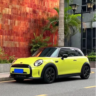 Ravoony Plus Gloss Acid Lime Green Wrap Mini Cooper Wrap 02