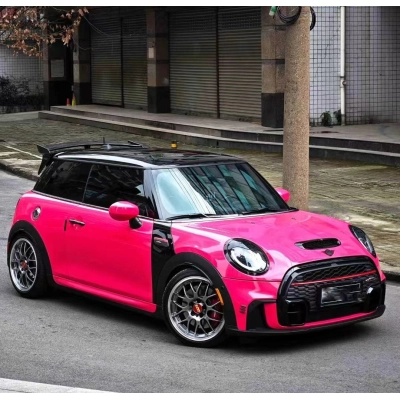 Ravoony Plus PET Gloss Beets Purple Vinyl Car Wrap Mini Cooper Wrap 02