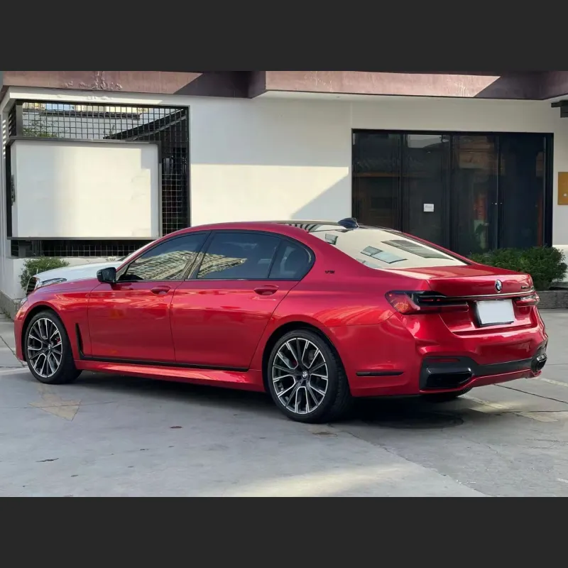 Ravoony Plus Gloss Metallic Vampire Red Vinyl Car Wrap BMW 7 Series Wrap
