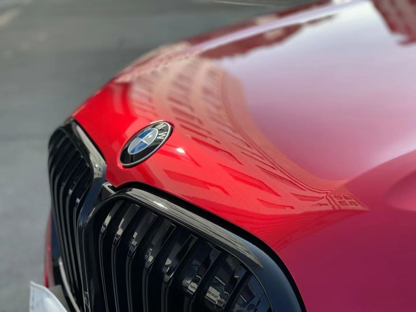 Ravoony Plus Gloss Metallic Vampire Red Vinyl Car Wrap BMW 7 Series Wrap