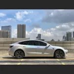 Ravoony Plus Glossy Laser White Car Vinyl Wrap Tesla Model 3 Wrap