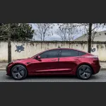 Ravoony Plus Liquid Metallic Dragon Blood Red Vinyl Car Wrap Tesla Model 3 Wrap