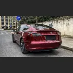 Ravoony Plus Liquid Metallic Dragon Blood Red Vinyl Car Wrap Tesla Model 3 Wrap