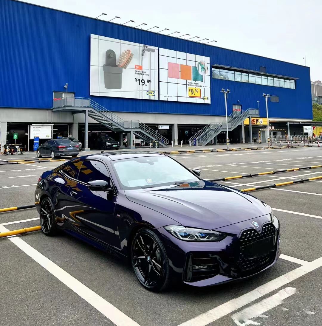 Ravoony Plus Gloss Midnight Purple Car Vinyl Wrap BMW 4 Series Wrap 