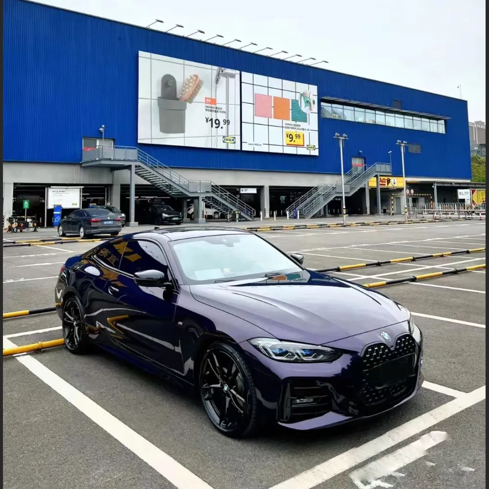 Ravoony Plus Gloss Midnight Purple Car Vinyl Wrap BMW 4 Series Wrap 
