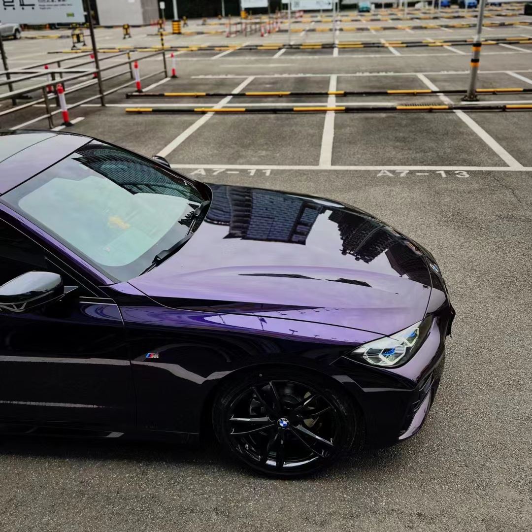 Ravoony Plus Gloss Midnight Purple Car Vinyl Wrap BMW 4 Series Wrap 