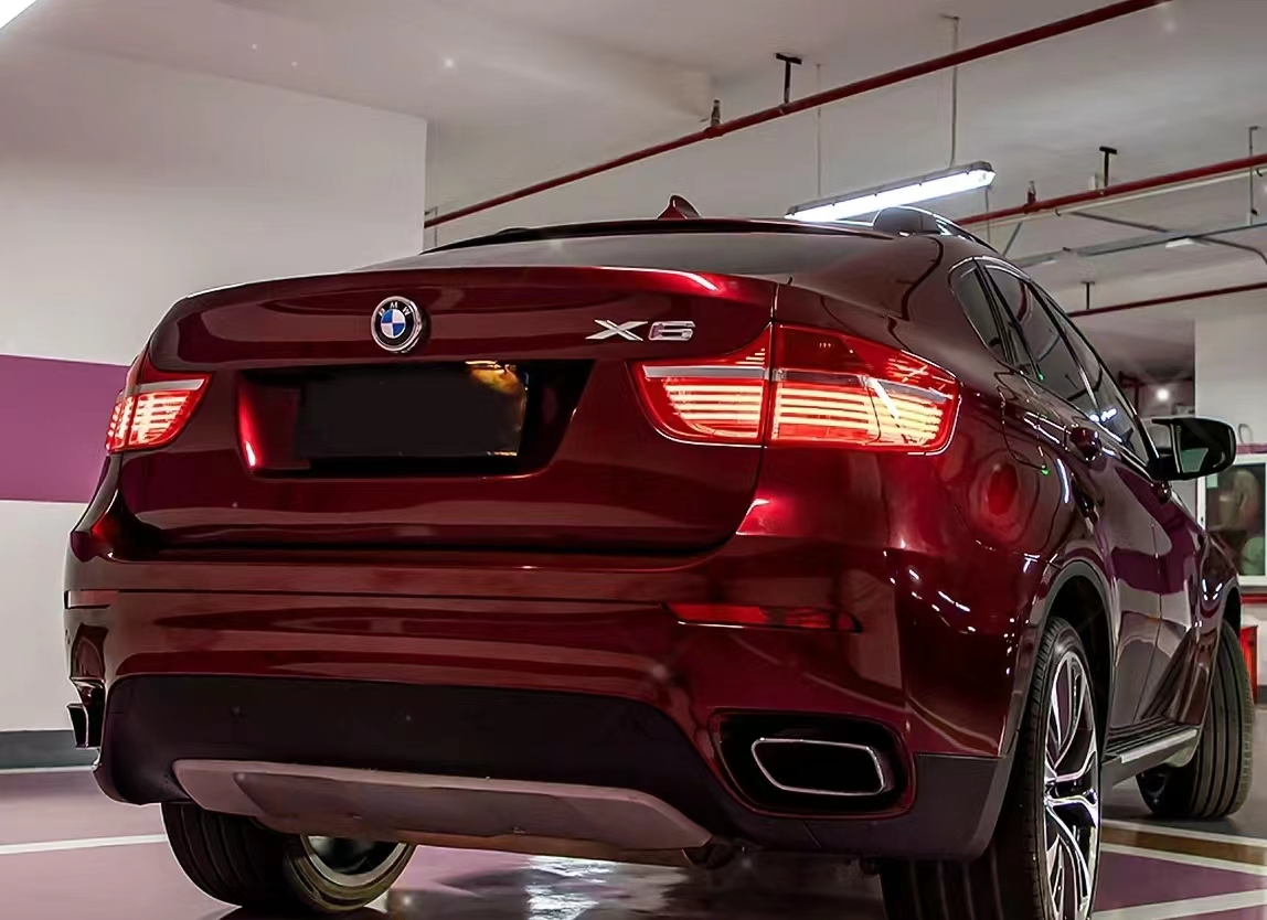 Ravoony Plus Liquid Metallic Dragon Blood Red Vinyl Car BMW X6 Wrap