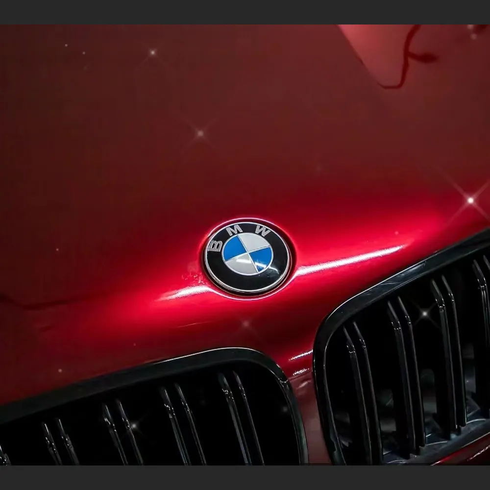 Ravoony Plus Liquid Metallic Dragon Blood Red Vinyl Car BMW X6 Wrap
