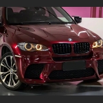 Ravoony Plus Liquid Metallic Dragon Blood Red Vinyl Car BMW X6 Wrap