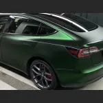 Ravoony Plus Matte Chrome Venom Green Car Wrap Tesla Model 3 Wrap