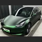 Ravoony Plus Matte Chrome Venom Green Car Wrap Tesla Model 3 Wrap