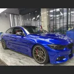 Ravoony Plus Tesla Gloss Deep Blue Vinyl Car Wrap BMW 4 Series Wrap
