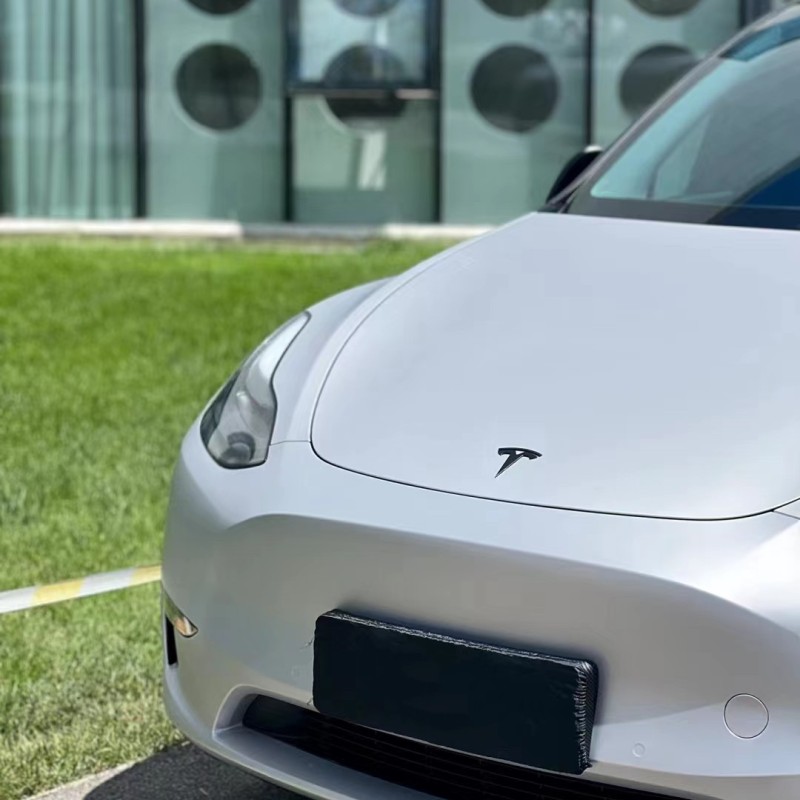 Ravoony Plus Ultimate Flat Silver Car Vinyl Wrap Tesla Model Y Wrap