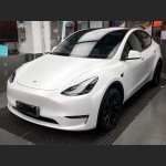 Ravoony Plus Satin White Car Wrap Tesla Model Y Wrap