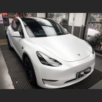 Ravoony Plus Satin White Car Wrap Tesla Model Y Wrap