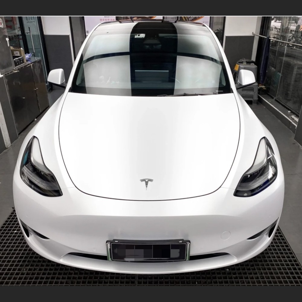 Ravoony Plus Satin White Car Wrap Tesla Model Y Wrap