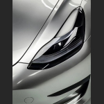 Ravoony Plus Matte Metallic Silver Glitter Car Wrap Tesla Model 3 Wrap