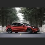 Ravoony Plus Matte Chrome Romanee Red Vinyl Car Wrap Tesla Model 3 Wrap