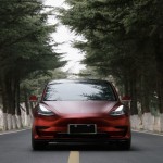 Ravoony Plus Matte Chrome Romanee Red Vinyl Car Wrap Tesla Model 3 Wrap