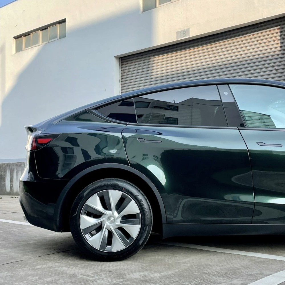  Ravoony Plus Pearlized Emerald Green Car Vinyl Wrap Tesla Model 3 Wrap