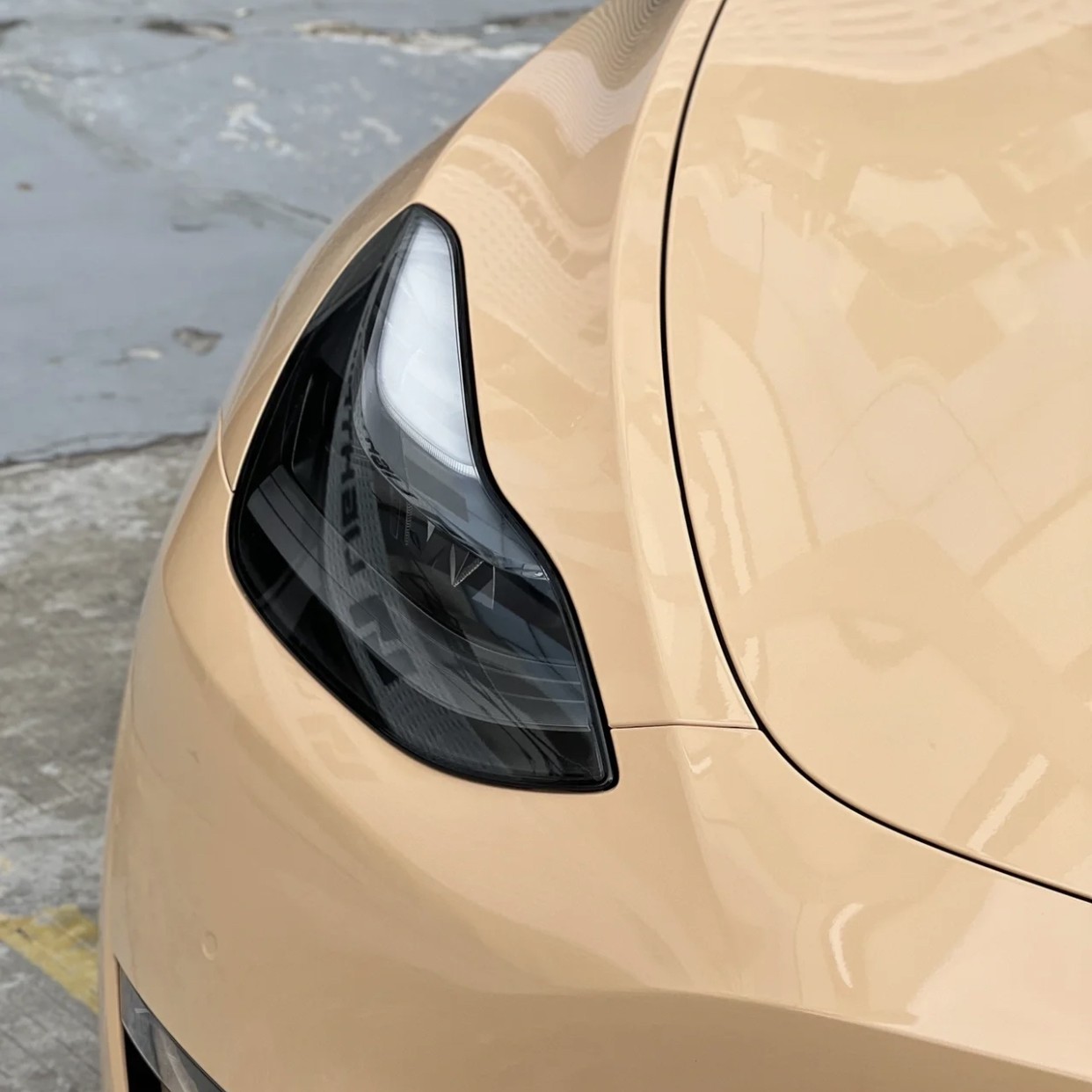 Ravoony Plus PET Gloss Sandstorm Car Wrap Tesla Model Y Wrap